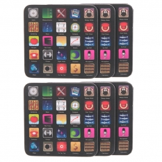 Pack de 4 posavasos con estampado app iphone.